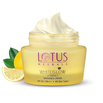 Lotus Herbals WhiteGlow Vitamin C Radiance Cream PR6 for Bright & Glowing Skin | Anti-Dullness | Dark Spot Care | Lightweight Non-Greasy Daily Face Moisturizer for Men | Women | Suitable for All Skin Types image 1