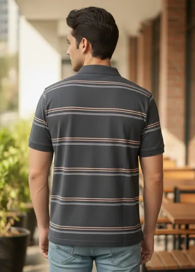 MEN COTTON BLEND COLLAR TSHIRT,HALF SLLEVES WITH POCKET AND POLO NECK U2 thumbnail 2