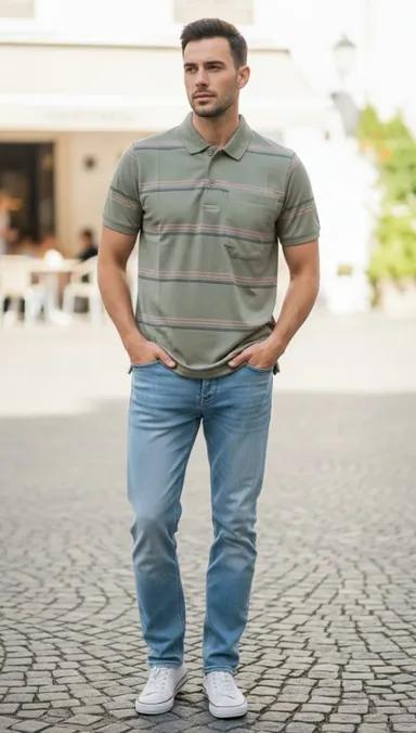 MEN COTTON BLEND COLLAR TSHIRT,HALF SLLEVES WITH POCKET AND POLO NECK U2 thumbnail 3