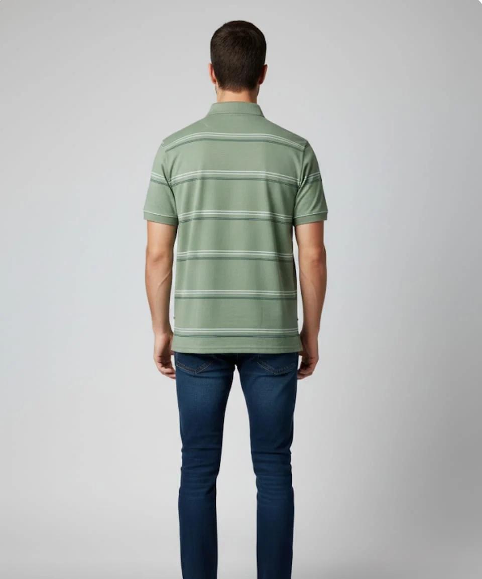 MEN COTTON BLEND COLLAR TSHIRT,HALF SLLEVES WITH POCKET AND POLO NECK image 3