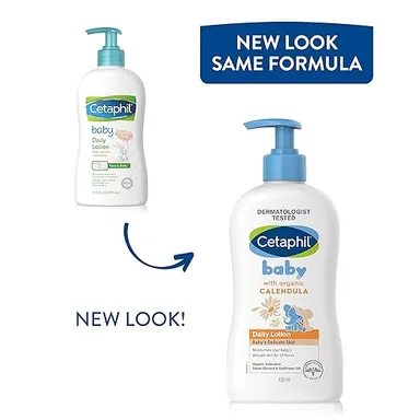 Cetaphil Baby Daily Lotion with Organic Calendula Gentle Moisturising Lotion for Baby Skin Daily Use Soft Smooth & Hydrated Skin Care thumbnail 3