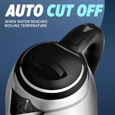 MILTON Euroline Go Electro 1500W Electric Kettle 1.5 Litre Stainless Steel Silver Auto Cut Off 360° Detachable Base Fast Boil Water Boiler thumbnail 2
