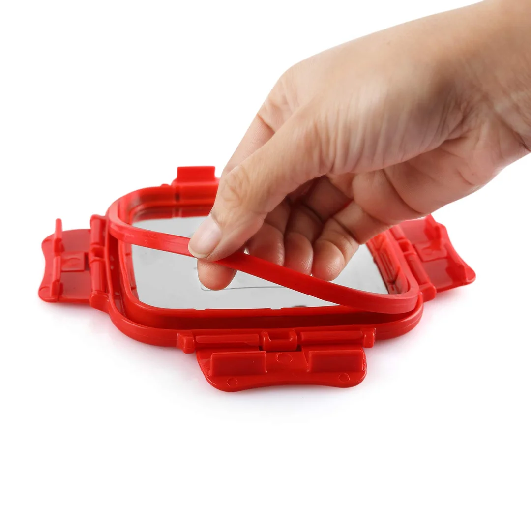 Cello Click It Square Stainless Steel Lunch Box Set of 2 300ml Capacity Each Leakproof & Durable Ideal for Office|School Travel – Red image 3