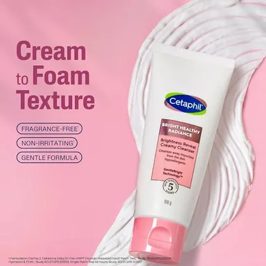 Cetaphil Bright Healthy Radiance Gentle Cleanser 100 gm for Dull Uneven Skin Brightening Radiance Boosting Face Wash for Sensitive Skin thumbnail 2