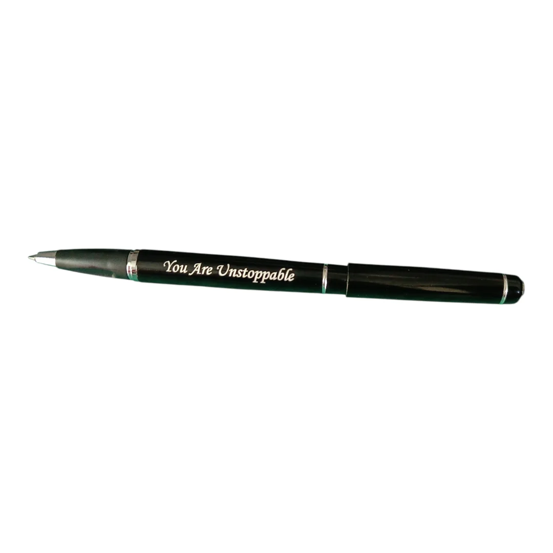 Premium Engraved Motivational Pen You Are Unstoppable Metal Ballpoint Pen Gift Inspirational Office Writing Instrument for Students Professionals image 3