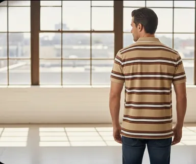 MENS FASHITON TSHIRT WITH COLLOR NECK AND HALF SLEEVES WITH POCKET COMFORABLE FOR SUMMER DAYS thumbnail 1