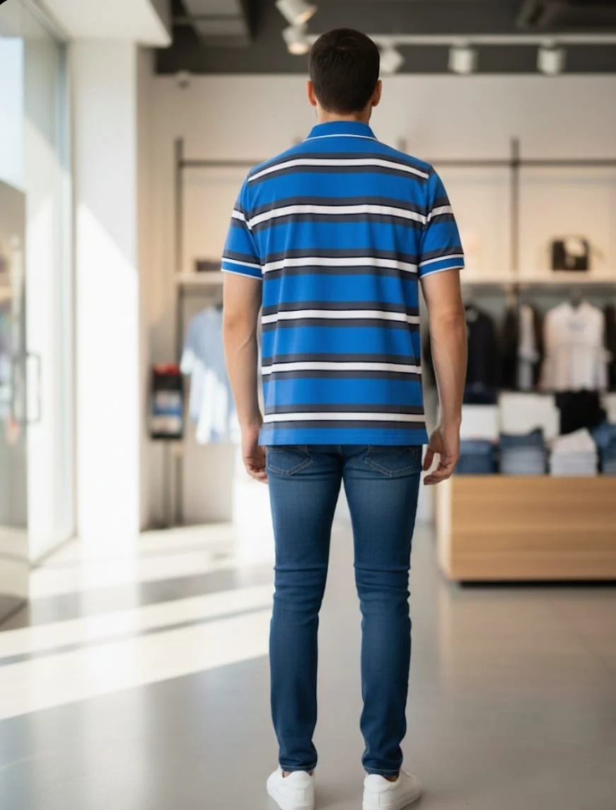 MENS FASHITON TSHIRT WITH COLLOR NECK AND HALF SLEEVES WITH POCKET COMFORABLE FOR SUMMER DAYS image 3