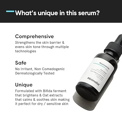 Minimalist Barrier Repair Niacinamide 5% Face Serum for Clear Glowing Skin | Reduces Dullness, Hydrates & Repairs Skin Face Serum  160 ML image 3