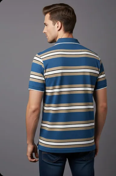 MENS FASHITON TSHIRT WITH COLLOR NECK AND HALF SLEEVES WITH POCKET COMFORABLE FOR SUMMER DAYS thumbnail 2