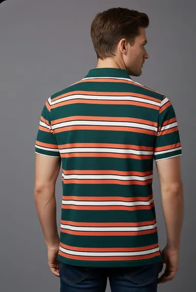 MENS FASHITON TSHIRT WITH COLLOR NECK AND HALF SLEEVES WITH POCKET COMFORABLE FOR SUMMER DAYS thumbnail 2