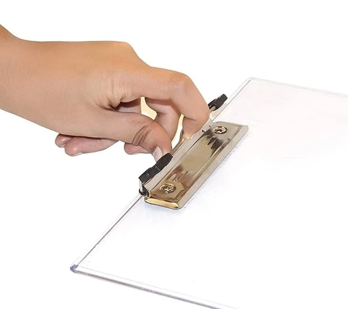 Multipurpose A4 Transparent Plastic Clipboard with Heavy Duty Metal Clip, Durable Writing Pad & Document Holder for Office School Home Stationery, Portable Paper Support Board image 3