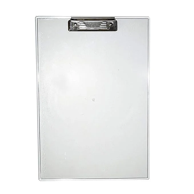 Multipurpose A4 Transparent Plastic Clipboard with Heavy Duty Metal Clip, Durable Writing Pad & Document Holder for Office School Home Stationery, Portable Paper Support Board image 5