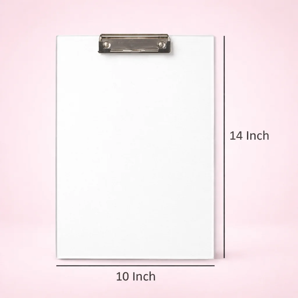 A4 Transparent Acrylic Clipboard Board with Strong Metal Clip for Secure Paper Hold | Heavy‑Duty Exam Writing Pad for Students, Professionals, Office & Field Use image 1