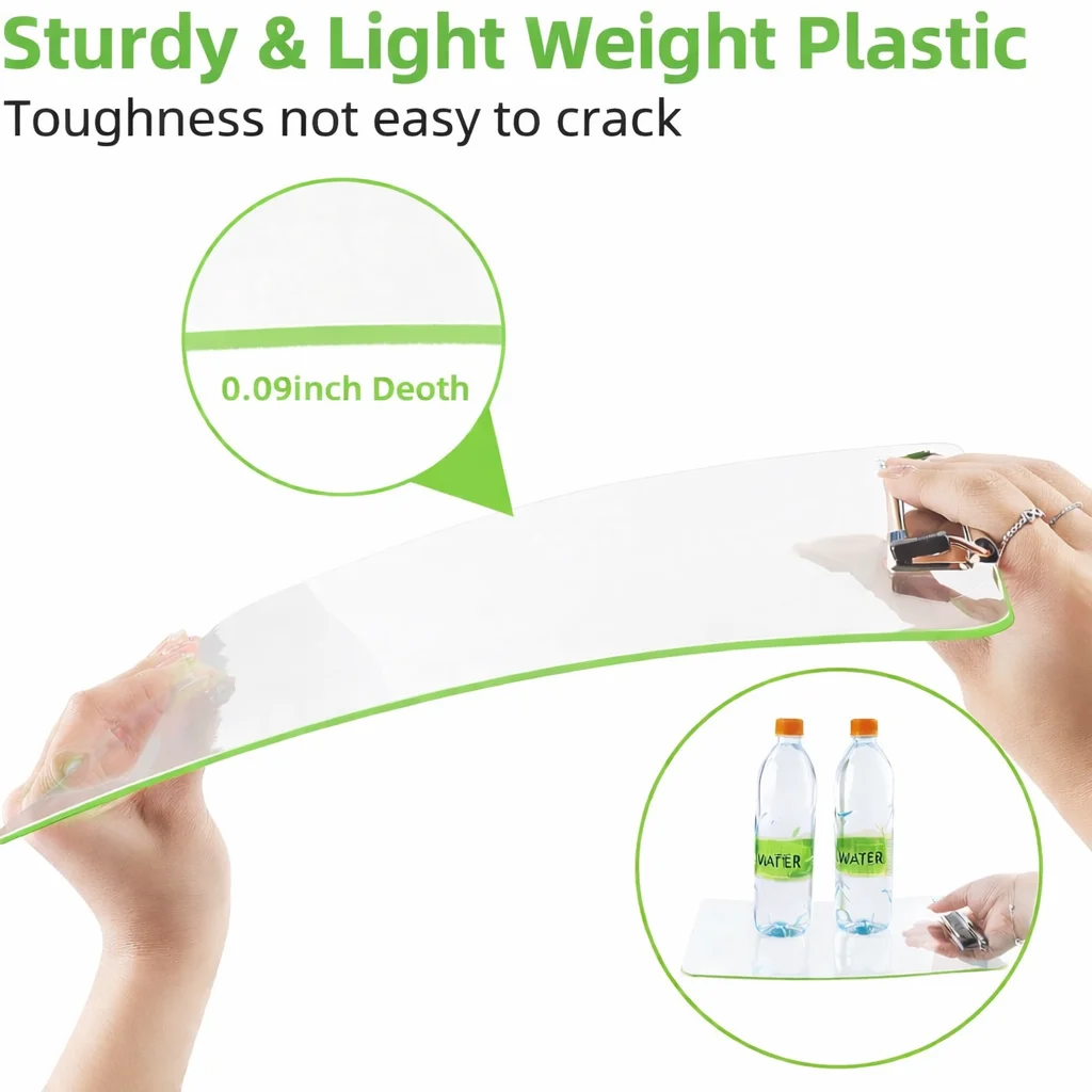 Sturdy Transparent Plastic Clipboard with Low Profile Metal Clip | A4 Office Document Holder Board image 2