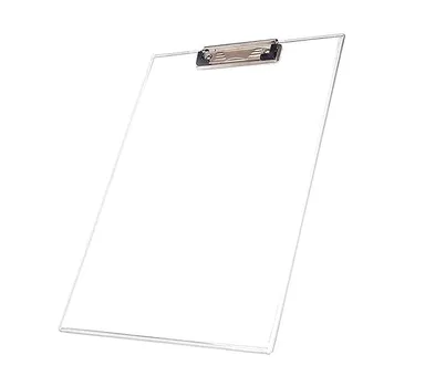 Transparent Plastic A4 Clipboard 14x10 Inch with Strong Metal Clip & Hanging Loop for Office, School & Exam Writing thumbnail 1