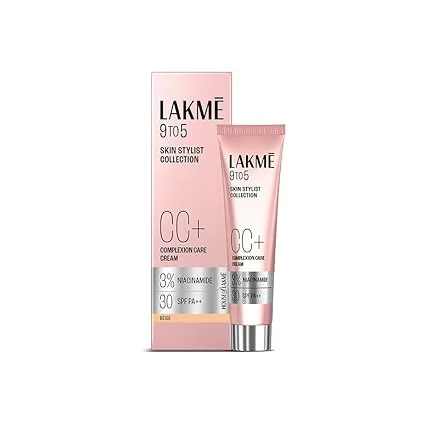 Lakmé Complexion Care CC Cream Beige 9g – Lightweight Daily Moisturizer with Light Foundation Coverage for Natural Glow Even Skin Tone | Smooth Finish (Travel Size Pack) image 2