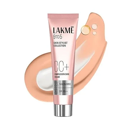 Lakmé Complexion Care CC Cream Beige 9g – Lightweight Daily Moisturizer with Light Foundation Coverage for Natural Glow Even Skin Tone | Smooth Finish (Travel Size Pack) image 1