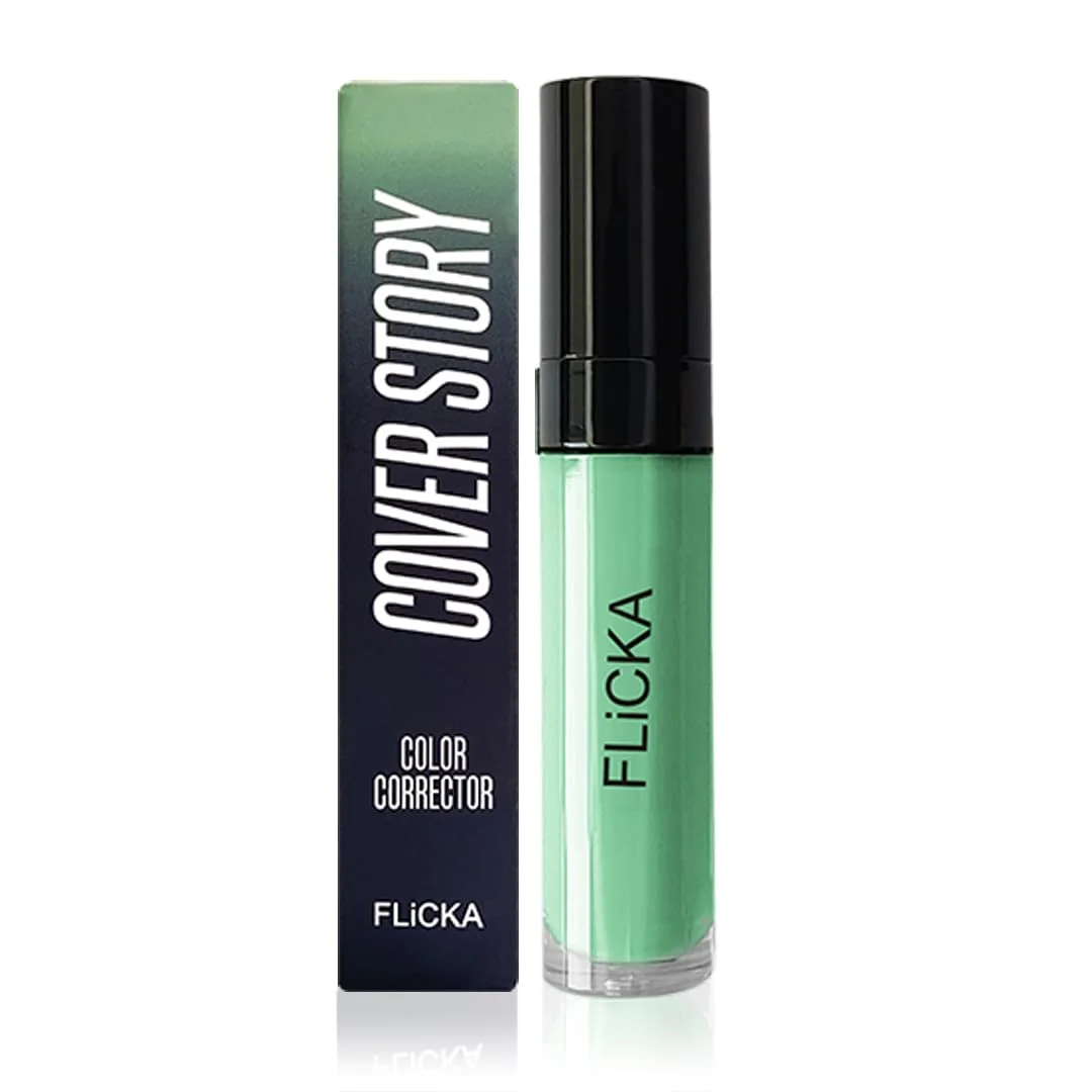 FLiCKA Cover Story Liquid Light Weight Color Corrector for Women – Full Coverage Face Makeup Concealer Redness Neutralizing 02 Green Shade, 8.5ml | Smooth Blend Long-lasting Finish image 6