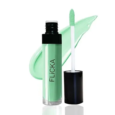 FLiCKA Cover Story Liquid Light Weight Color Corrector for Women – Full Coverage Face Makeup Concealer Redness Neutralizing  02 Green Shade, 8.5ml | Smooth Blend  Long-lasting Finish