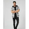 Men’s Cotton Blend Combo Pack of 2 |Half Sleeve Hooded Shirt and T-Shirt Set for Casual Wear, Lightweight, Comfortable, and Stylish Everyday Outfit image 1