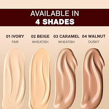 FLiCKA Tomato Liquid Foundation for Face Makeup – 30ml, 03 Caramel, Light to Medium Buildable Coverage, Moisturizing Lightweight, Long-Lasting Suitable for All Skin Types – Radiant Natural Finish image 5