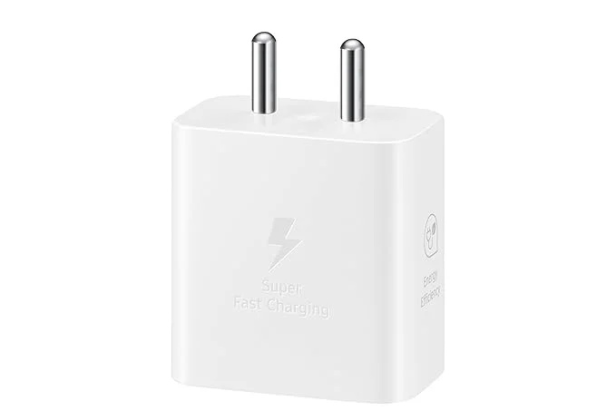 Samsung Original 25W USB Type-C Fast Charging Travel Adapter Without Cable for Google Pixel, Xiaomi, Motorola  iPhone, Samsung Galaxy Tab S/A Series, Galaxy S10/M54/M55/A80/A90/S25/S24 – Compact White Wall Charger image 3