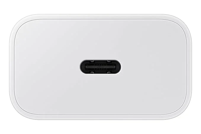 Samsung Original 25W USB Type-C Fast Charging Travel Adapter Without Cable for Google Pixel, Xiaomi, Motorola  iPhone, Samsung Galaxy Tab S/A Series, Galaxy S10/M54/M55/A80/A90/S25/S24 – Compact White Wall Charger image 4