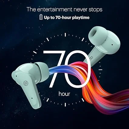 Noise Buds VS102 Plus Truly Wireless Earbuds with Sleek Flybird Design 70 Hours Total Playtime Quad Microphone with ENC for Crystal-Clear Calls, InstaCharge Fast Charging 10 Min = 120 Min Playback| Bluetooth V5.3, Touch Controls, IPX4 Water-Resistant image 2