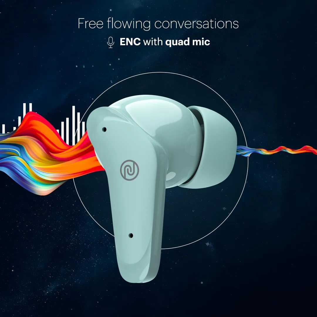 Noise Buds VS102 Plus Truly Wireless Earbuds with Sleek Flybird Design 70 Hours Total Playtime Quad Microphone with ENC for Crystal-Clear Calls, InstaCharge Fast Charging 10 Min = 120 Min Playback| Bluetooth V5.3, Touch Controls, IPX4 Water-Resistant image 3