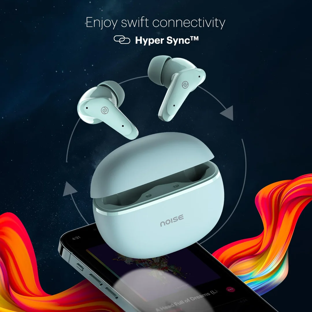 Noise Buds VS102 Plus Truly Wireless Earbuds with Sleek Flybird Design 70 Hours Total Playtime Quad Microphone with ENC for Crystal-Clear Calls, InstaCharge Fast Charging 10 Min = 120 Min Playback| Bluetooth V5.3, Touch Controls, IPX4 Water-Resistant image 6
