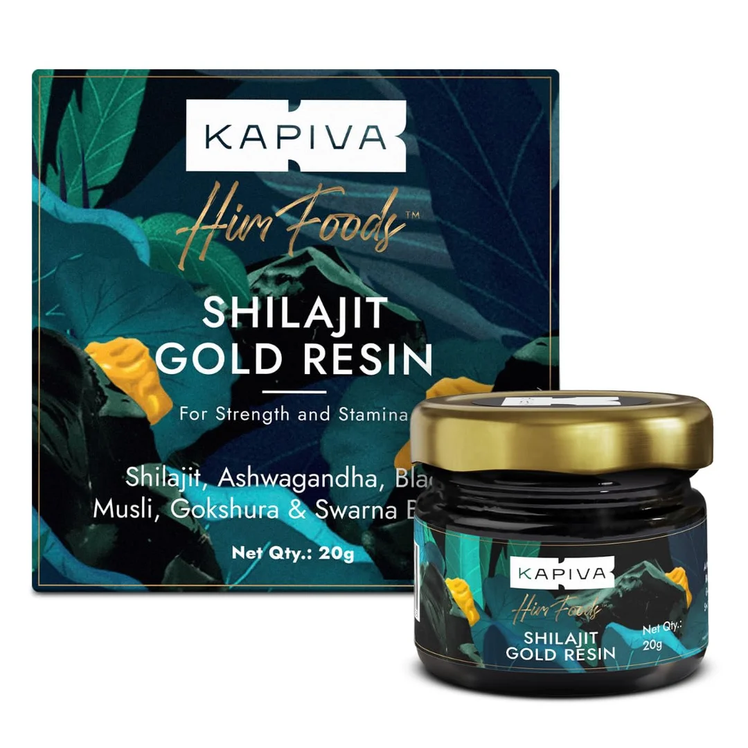 Kapiva Shilajit/Shilajeet Gold Resin | 20g | 500mg/Serving | 40 Servings | Boost Muscle Growth & Stamina | Contains 24 Carat Gold | 100% Ayurvedic image 1