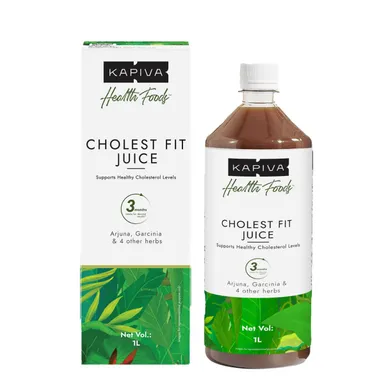 Kapiva Cholest Fit Juice – Modern Ayurvedic Herbal Drink for Healthy Cholesterol & Heart Support | 1000 ML | 1 Month Supply  Made with 6 Powerful Herbs – Arjuna Bark, Garlic, Apple Cider Vinegar  More  Sugar-Free, Natural | Ayurvedic Wellness thumbnail 0