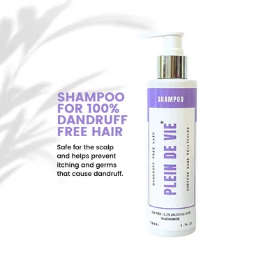 Plein De Vie Dandruff Care Shampoo | Soothes Itchiness |Calms Irritated Scalp| For Men & Women | 200ml Pack of 2  thumbnail 1