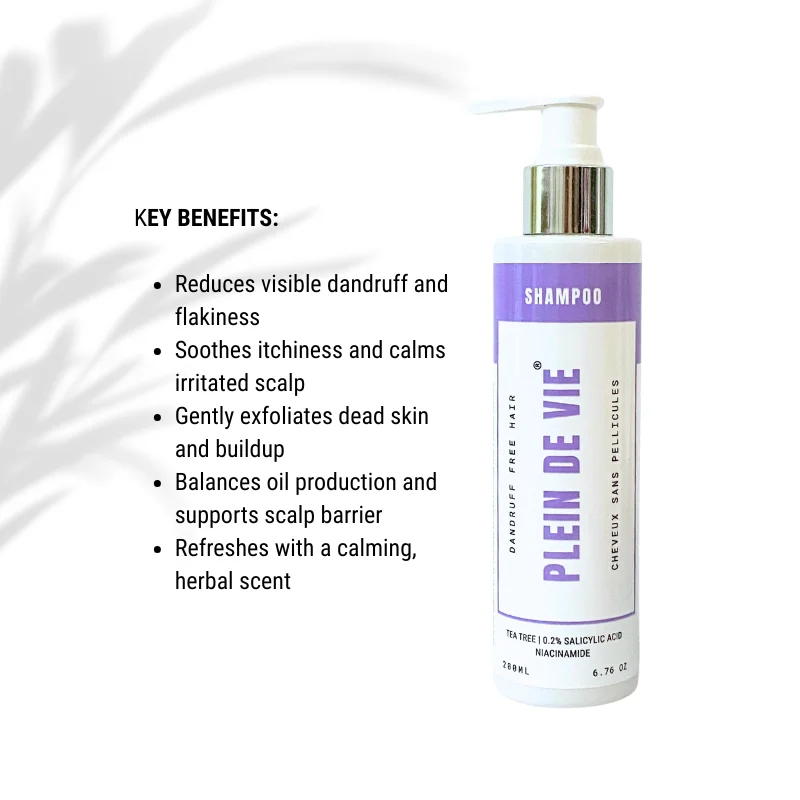 Plein De Vie Dandruff Care Shampoo | Soothes Itchiness |Calms Irritated Scalp| For Men & Women | 200ml Pack of 2  image 3