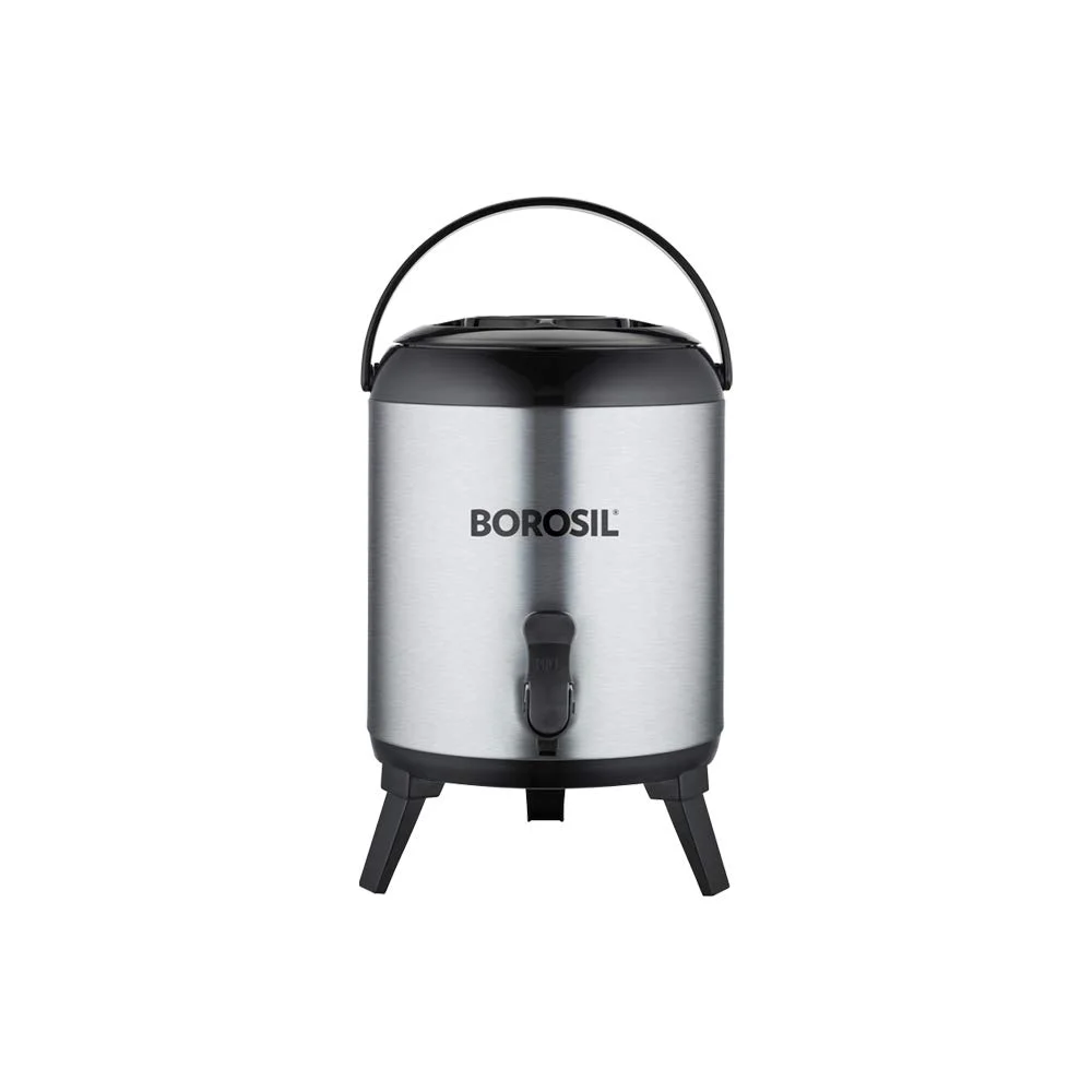 Borosil 5.7L Stainless Steel Hydra Wonder Jug | Hot & Cold PU Foam Insulated Travel Jug | Leakproof, Wide Mouth with 2 Cups | Perfect for Outdoor & Car Trips image 1