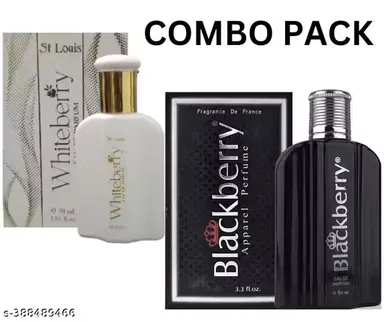 Blackberry 50ml & Whiteberry 30ml Unisex Long Lasting Fruity Fresh Perfume Combo Body Spray Set Best Daily Wear Fragrance India thumbnail 0