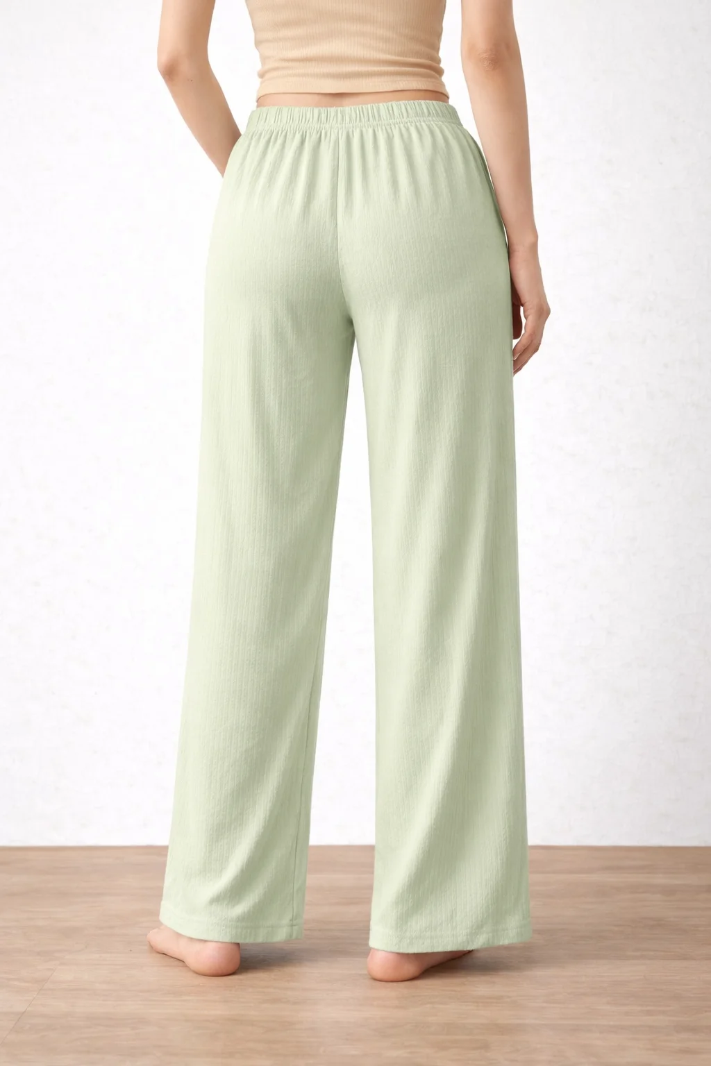 Women’s Pista High Waist Wide Leg Palazzo Pants Size XL Loose Fit Soft Comfortable Casual Lounge Trousers with Pockets Daily Office Travel Wear Breathable Flowy Bottoms image 2