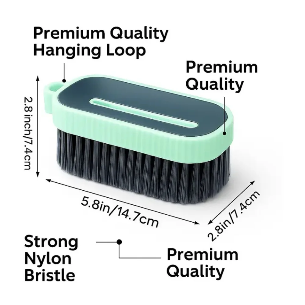 MANICRAFTED Multipurpose Household Cleaning Brush Combo Set of 4 – Laundry Brush, Fabric & Tile Scrub Brush, Kitchen & Bathroom Surface Scrubber, Multicolour Utility Cleaning Kit image 2