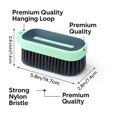 MANICRAFTED Multipurpose Household Cleaning Brush Combo Set of 4 – Laundry Brush, Fabric & Tile Scrub Brush, Kitchen & Bathroom Surface Scrubber, Multicolour Utility Cleaning Kit thumbnail 1