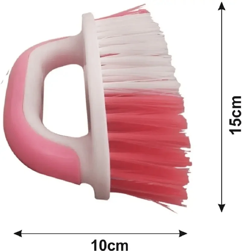 2 in 1 Multipurpose Cleaning Brush for Clothes Tiles Kitchen Bathroom Floor Scrub Brush with Soft Bristle Fabric & Hard Surface Scrubber for Home Wash & Deep Clean image 3