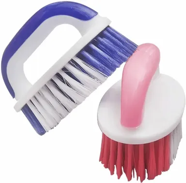 2 in 1 Multipurpose Cleaning Brush for Clothes Tiles Kitchen Bathroom Floor Scrub Brush with Soft Bristle Fabric & Hard Surface Scrubber for Home Wash & Deep Clean thumbnail 3