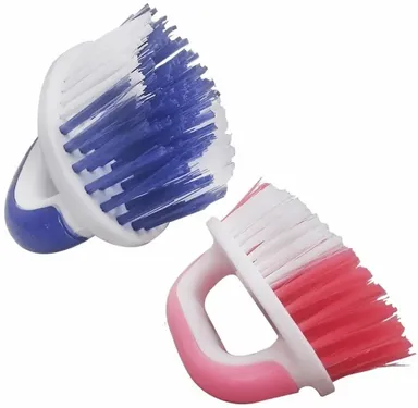 2 in 1 Multipurpose Cleaning Brush for Clothes Tiles Kitchen Bathroom Floor Scrub Brush with Soft Bristle Fabric & Hard Surface Scrubber for Home Wash & Deep Clean thumbnail 0