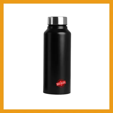 Stainless Steel Water Bottle 500 ml Black Reusable Leak-Proof Steel Drinking Bottle for Office School Travel Gym BPA-Free Eco Friendly Portable Hydration thumbnail 1