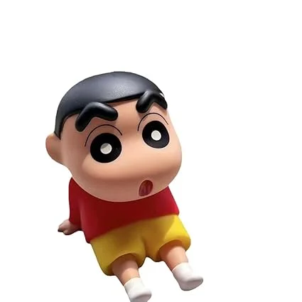 Action Figure Mobile Phone Stand Shin chan Red PVC Cartoon Toy Phone Holder for Boys Girls Portable Super Stable Desk Stand for Smartphone Tablet Video Watching Gaming Online Classes image 4