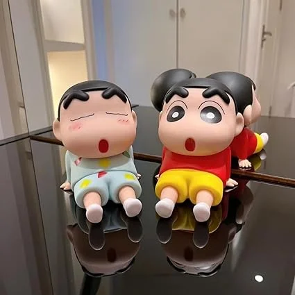 Action Figure Mobile Phone Stand Shin chan Red PVC Cartoon Toy Phone Holder for Boys Girls Portable Super Stable Desk Stand for Smartphone Tablet Video Watching Gaming Online Classes image 5