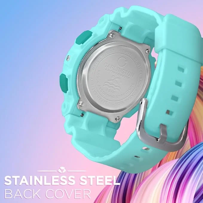 Carlington Kids Digital Watch for Boys and Girls 3‑14 Years Multicoloured Band Water‑Resistant Alarm Date Display Durable Kids Wristwatch India image 2