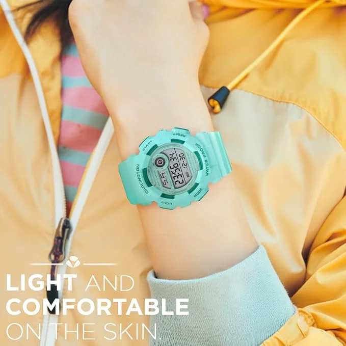 Carlington Kids Digital Watch for Boys and Girls 3‑14 Years Multicoloured Band Water‑Resistant Alarm Date Display Durable Kids Wristwatch India image 4