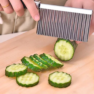 Stainless Steel Crinkle Cutter Knife for Salad and Vegetables thumbnail 0