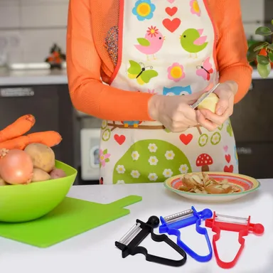 3pc Durable Blade Vegetable Peelers with Ergonomic Handles thumbnail 0