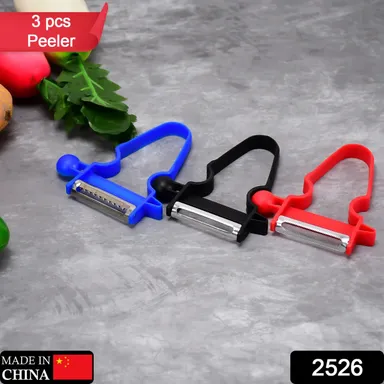 3pc Durable Blade Vegetable Peelers with Ergonomic Handles thumbnail 1